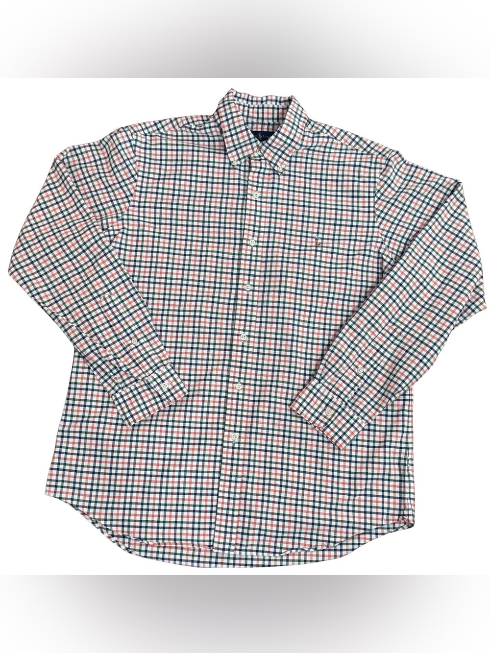 Polo Ralph Lauren Men’s Large Plaid Button Down Shirt Long Sleeve Cotton Flannel